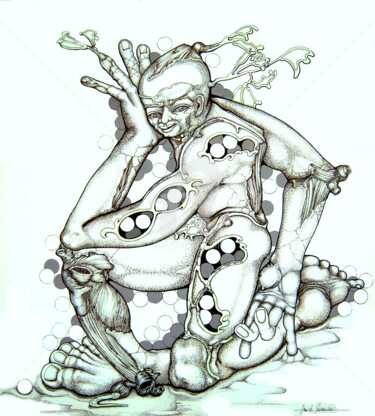 Peinture intitulée "le-grand-huit.jpg" par Annick Samaurow, Œuvre d'art originale, Acrylique