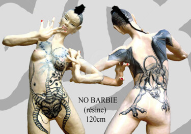 Sculpture intitulée "no-barbie.jpg" par Annick Samaurow, Œuvre d'art originale, Techniques mixtes