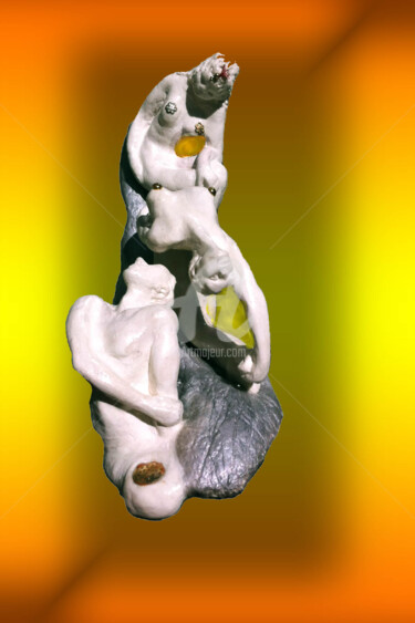 Sculptuur getiteld "Le pied" door Annick Samaurow, Origineel Kunstwerk, Keramiek