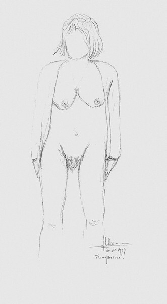 Dessin intitulée "Annick par Jean-Fra…" par Annick Terwagne, Pastelliste De La Fémin, Œuvre d'art originale