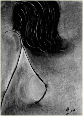 Peinture intitulée "Le sein." par Annick Terwagne, Pastelliste De La Fémin, Œuvre d'art originale, Huile