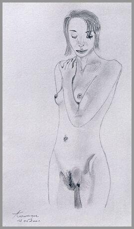 Dessin intitulée "Portrait de Katirud…" par Annick Terwagne, Pastelliste De La Fémin, Œuvre d'art originale, Autre