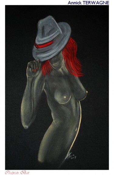 Dessin intitulée "Chapeau Bas" par Annick Terwagne, Pastelliste De La Fémin, Œuvre d'art originale