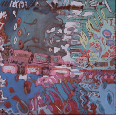 Malerei mit dem Titel "Doux Murmure 3" von Annick Zimmermann, Original-Kunstwerk, Acryl