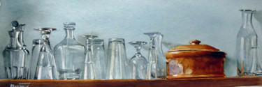 Peinture intitulée "2014verre" par Annick Berteaux, Œuvre d'art originale, Aquarelle