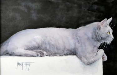 「2018mowgly3.jpg」というタイトルの絵画 Annick Berteauxによって, オリジナルのアートワーク, 水彩画