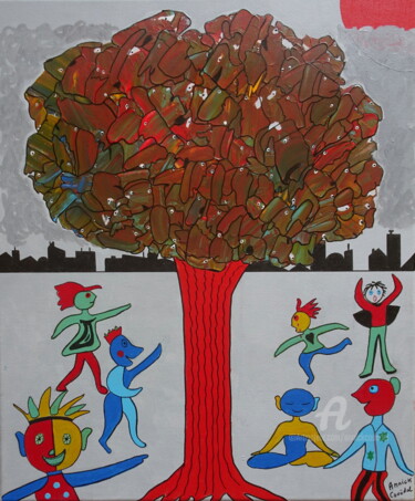 ARBRE DE VIE 3 Peinture intitulée "ARBRE DE VIE 3" par Annick Couëdel, Œuvre d'art originale, Acrylique