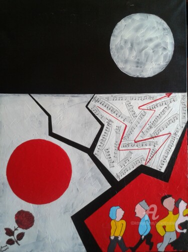 ACCORD PERDU / A CORPS PERDU Peinture intitulée "ACCORD PERDU / A CO…" par Annick Couëdel, Œuvre d'art originale, Acrylique