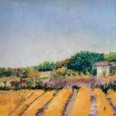 Painting titled "couleurs du Sud" by Annickharrois, Original Artwork, Pastel