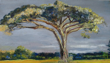 Peinture intitulée "arbre-bouquet" par Annickharrois, Œuvre d'art originale, Pastel