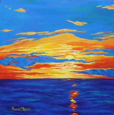 Painting titled "Hawaiian sunset" by Annick Mckenzie, Original Artwork