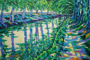 "Le Canal du Midi" başlıklı Tablo Annick Mckenzie tarafından, Orijinal sanat