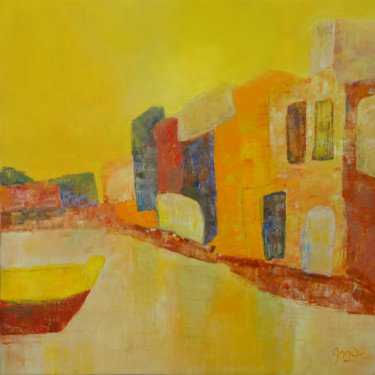 Schilderij getiteld "Burano au soleil" door Annick, Origineel Kunstwerk