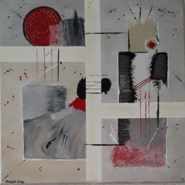 Pintura intitulada "Abstrait" por Nanou, Obras de arte originais, Acrílico