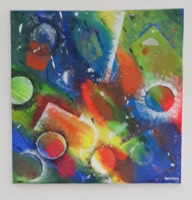 Malerei mit dem Titel "Univers coloré" von Nanou, Original-Kunstwerk, Acryl
