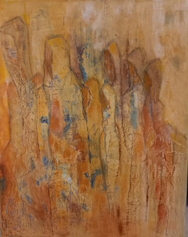Peinture intitulée "migration" par Annie Brechet, Œuvre d'art originale, Acrylique Monté sur Châssis en bois