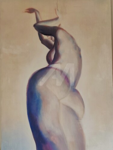 Painting titled "DESACORPS" by Annie Briançon Marjollet, Original Artwork, Oil Mounted on Wood Stretcher frame