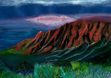 绘画 标题为“Hawaï” 由Annie Décarpes (kirova), 原创艺术品, 水彩
