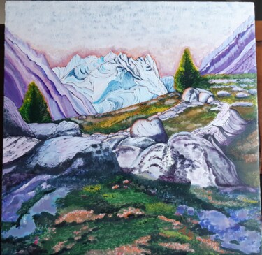 Peinture intitulée "En montagne" par Annie Décarpes (kirova), Œuvre d'art originale, Acrylique