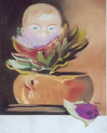 Ζωγραφική με τίτλο "DOUX REGARD" από Annie Dite Ana Maillet, Αυθεντικά έργα τέχνης