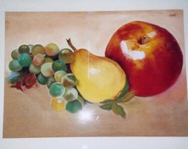 Painting titled "DES FRUITS" by Annie Dite Ana Maillet, Original Artwork