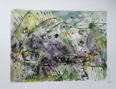 Peinture intitulée "Erosion" par Annie Mahieux, Œuvre d'art originale, Huile