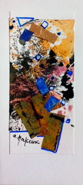 Collages titled "Composition 5" by Annie Mahieux, Original Artwork, Collages