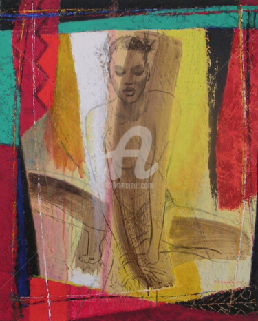 Peinture intitulée "BAMBARA" par Annie-France Giroud, Œuvre d'art originale, Acrylique