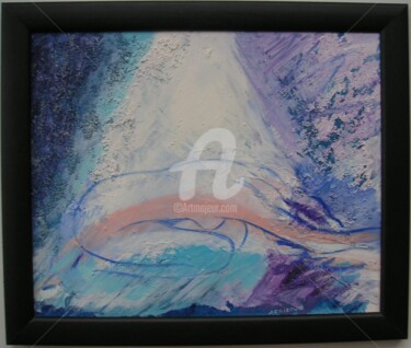 Картина под названием "CASCADE BLEUE" - Annie-France Giroud, Подлинное произведение искусства, Акрил