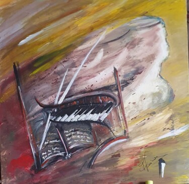 Painting titled "Piano 1" by Annie Galipot, Original Artwork, Acrylic