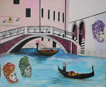 Peinture intitulée "Venise 2" par Annie Galipot, Œuvre d'art originale, Acrylique
