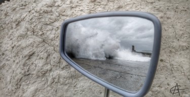 Photographie intitulée "La tempête à Fécamp" par Annie Gazé, Œuvre d'art originale, Photographie numérique Monté sur Alumini…