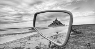 Fotografie mit dem Titel "Le Mont St Michel" von Annie Gazé, Original-Kunstwerk, Digitale Fotografie Auf Aluminium montiert