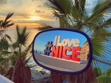 Photography titled "I love Nice" by Annie Gazé, Original Artwork, Non Manipulated Photography Mounted on Aluminium