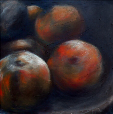 Peinture intitulée "mandarine-11-11-07-…" par Annie Lanoy, Œuvre d'art originale