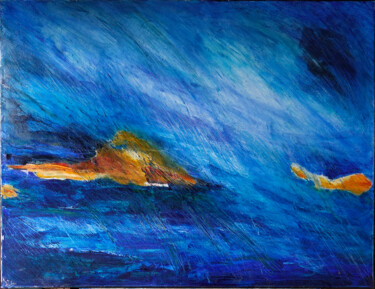 Pittura intitolato "Iles" da Annie Malarme, Opera d'arte originale, Olio