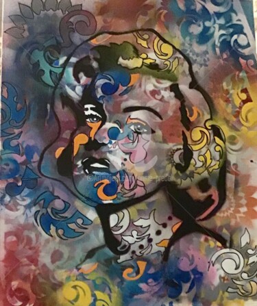Malerei mit dem Titel "My name is Norma Je…" von Annie Predal, Original-Kunstwerk, Sprühfarbe