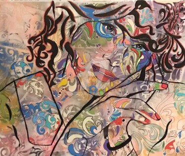 Peinture intitulée "Des rêves plein la…" par Annie Predal, Œuvre d'art originale, Bombe aérosol