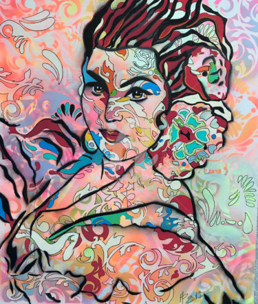 Картина под названием "Sunbeam" - Annie Predal, Подлинное произведение искусства, Рисунок распылителем краски