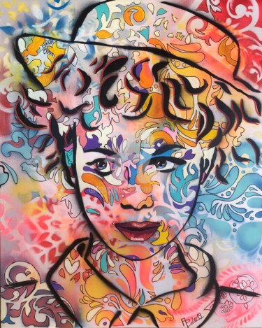 Картина под названием "La jeune fille au c…" - Annie Predal, Подлинное произведение искусства