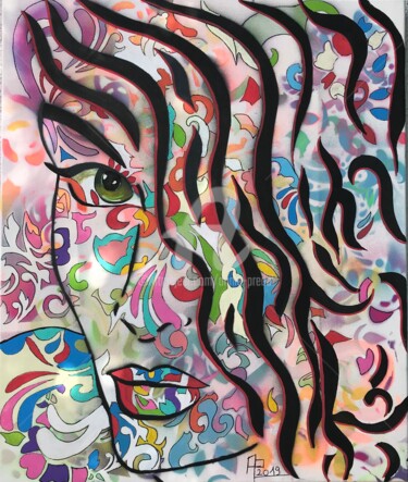 Peinture intitulée "La jeune fille aux…" par Annie Predal, Œuvre d'art originale