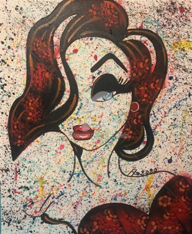 Painting titled "My name is Jessy" by Annie Predal, Original Artwork, Acrylic