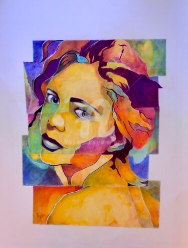 图画 标题为“La tendresse” 由Annie Predal, 原创艺术品, 铅笔