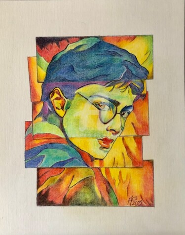 Dibujo titulada "Harry Potter" por Annie Predal, Obra de arte original, Lápiz