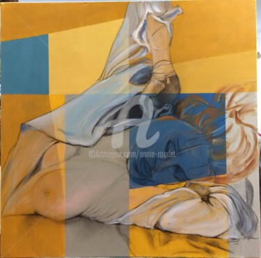 Painting titled ""RELAXEE"" by Annie Roudet, Original Artwork, Acrylic