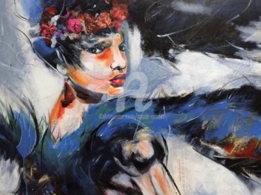 Peinture intitulée "La Tsarine" par Annie Roudet, Œuvre d'art originale, Acrylique