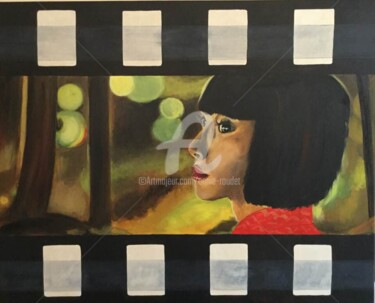 Painting titled "Film" by Annie Roudet, Original Artwork, Acrylic