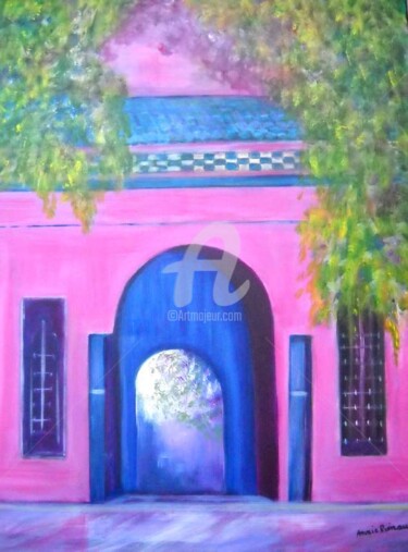 Painting titled "Porte d entée du ja…" by Annie Ruinaut, Original Artwork