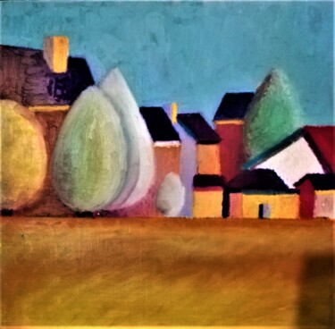 图画 标题为“petit paysage” 由Annie Vandemalle, 原创艺术品, 粉彩