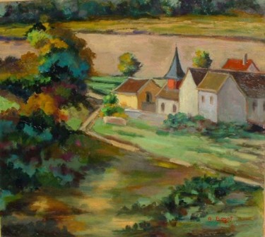 Painting titled "Breuil en Vexin" by Annie Bagot, Original Artwork, Oil